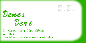 denes deri business card