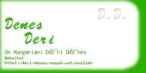 denes deri business card